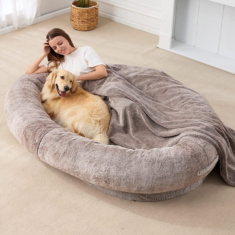 Large Human Plush Bed, Crash Spare Bed, Dog Bed-Style