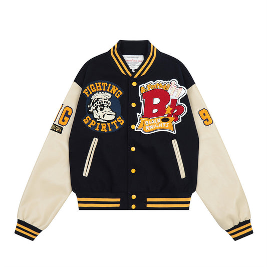 Heavy Duty Embroidered Men's American Football Jacket