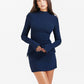 Classic Long Sleeve Pullover Dress With Two Pockets