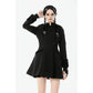 Dark in Love Cat-Ear Faux Fur-Trim Gothic Hooded Coat