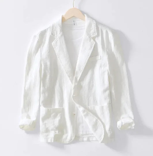 Vireous Men's Classic Luxury Linen Suit Jacket, Multi Colours