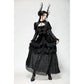 Dark in Love Onyx Romantic Gothic Velvet Lace Princess Gown