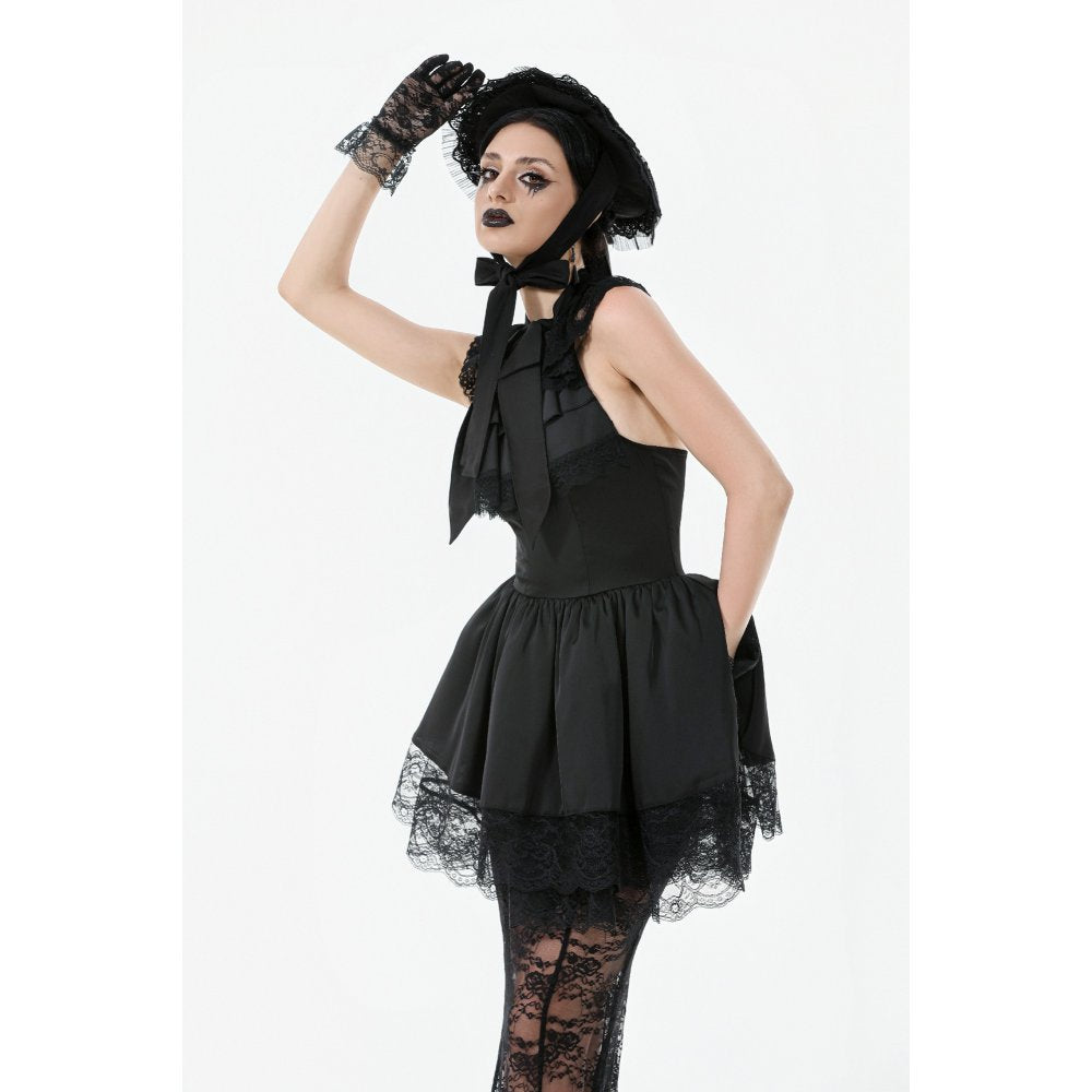 Dark in Love Evangeline Lace-Trimmed Goth Sun Hat