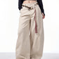 Vireous Retro Artist Women's Very Wide Leg Pants with Belt