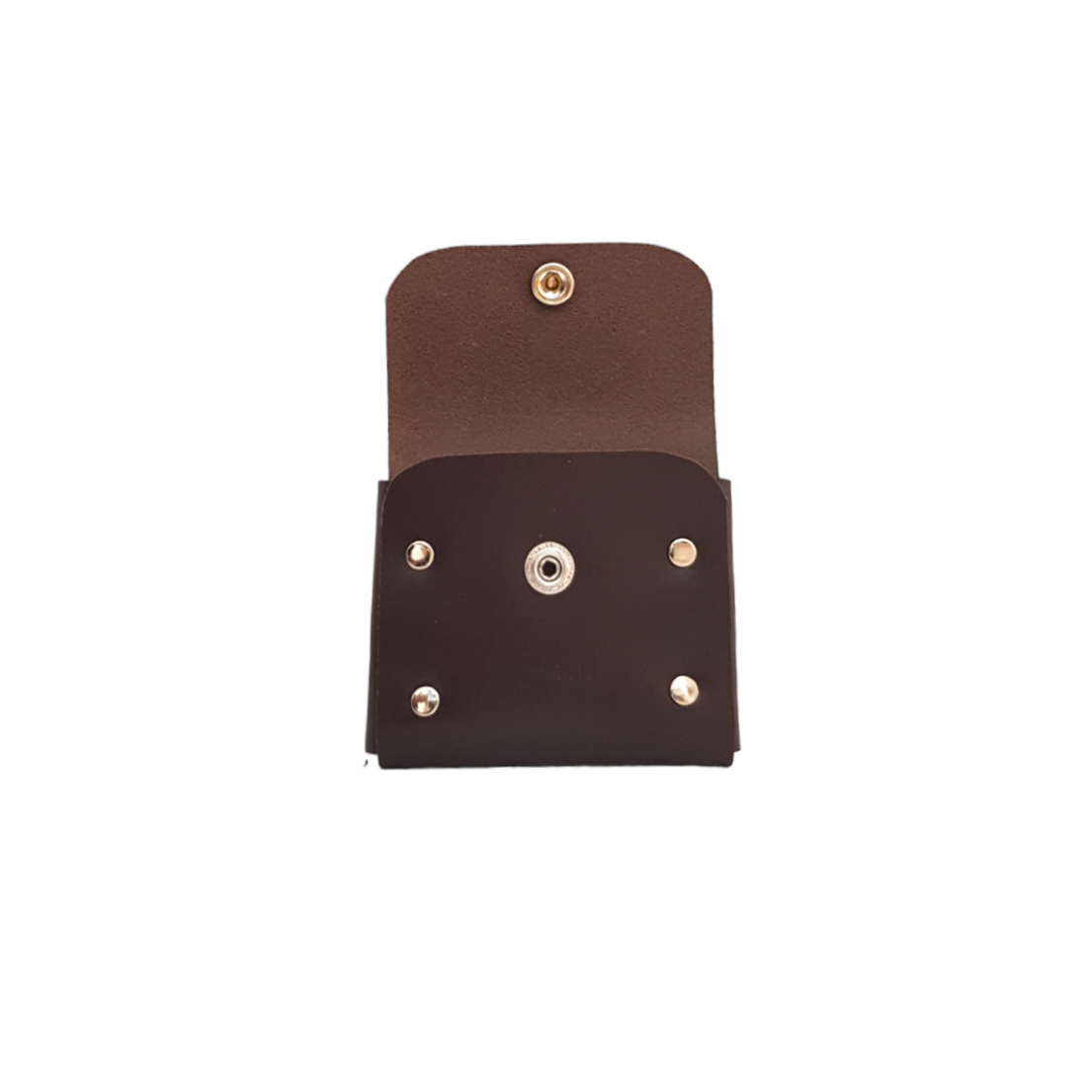 Handmade Leather Simple Coin Purse in Dark Brown