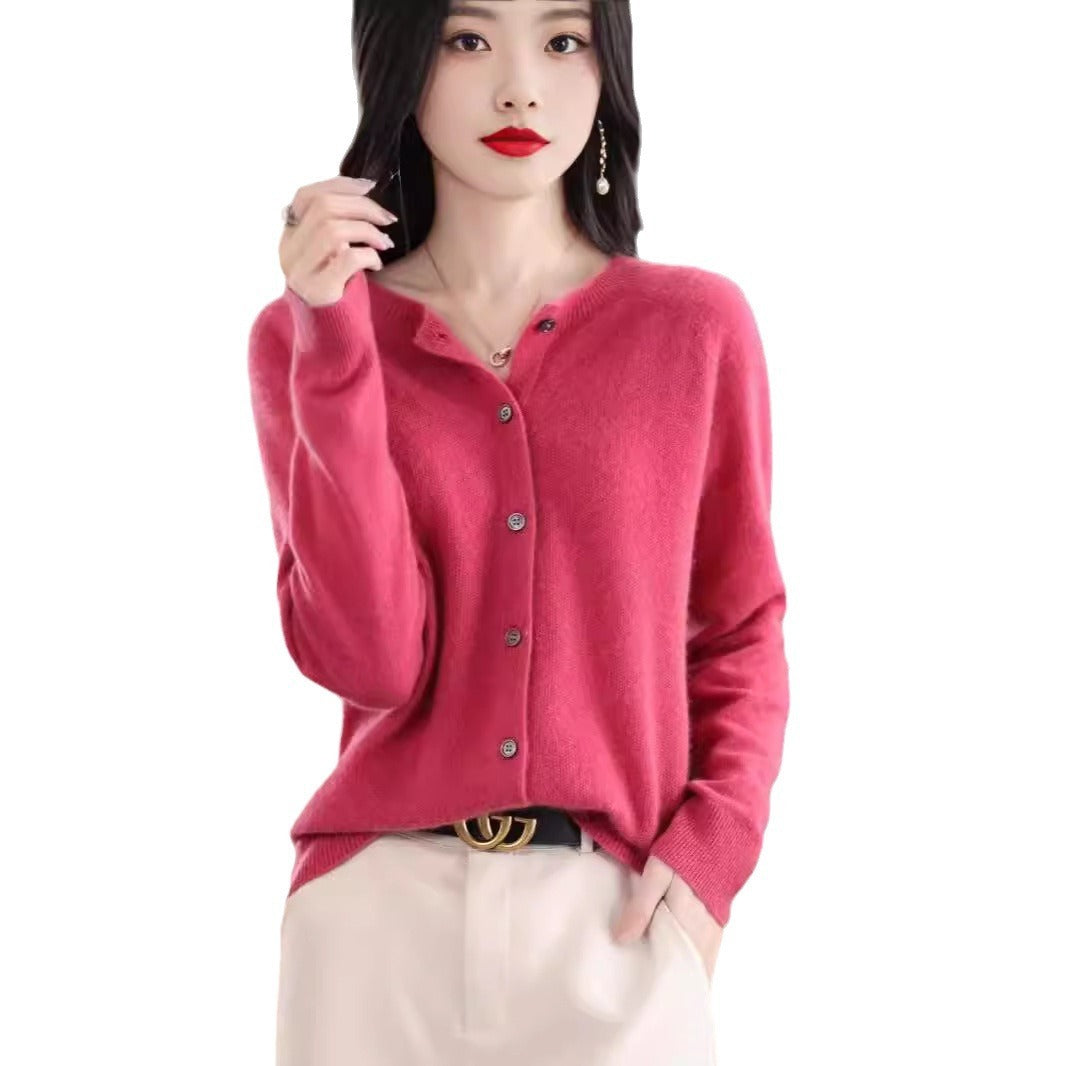 Merino Wool Women's Fashion Cardigan, Candy Colours