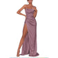 Women's Shimmering Off-Shoulder Party Bridesmaid Dress, Plus Sizes