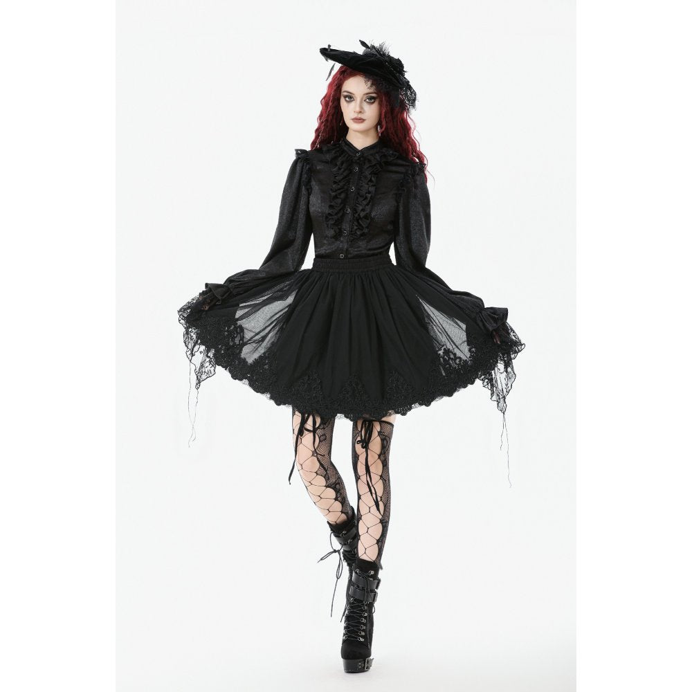 Dark in Love Bellatrix Gothic Embroidered Petticoat Skirt