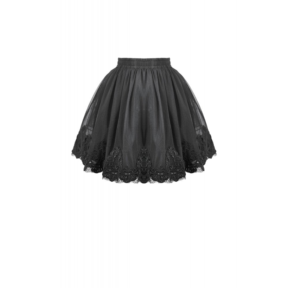 Dark in Love Bellatrix Gothic Embroidered Petticoat Skirt