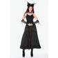 Dark in Love Gothic Victorian Lace Panel Skirt in Crimson