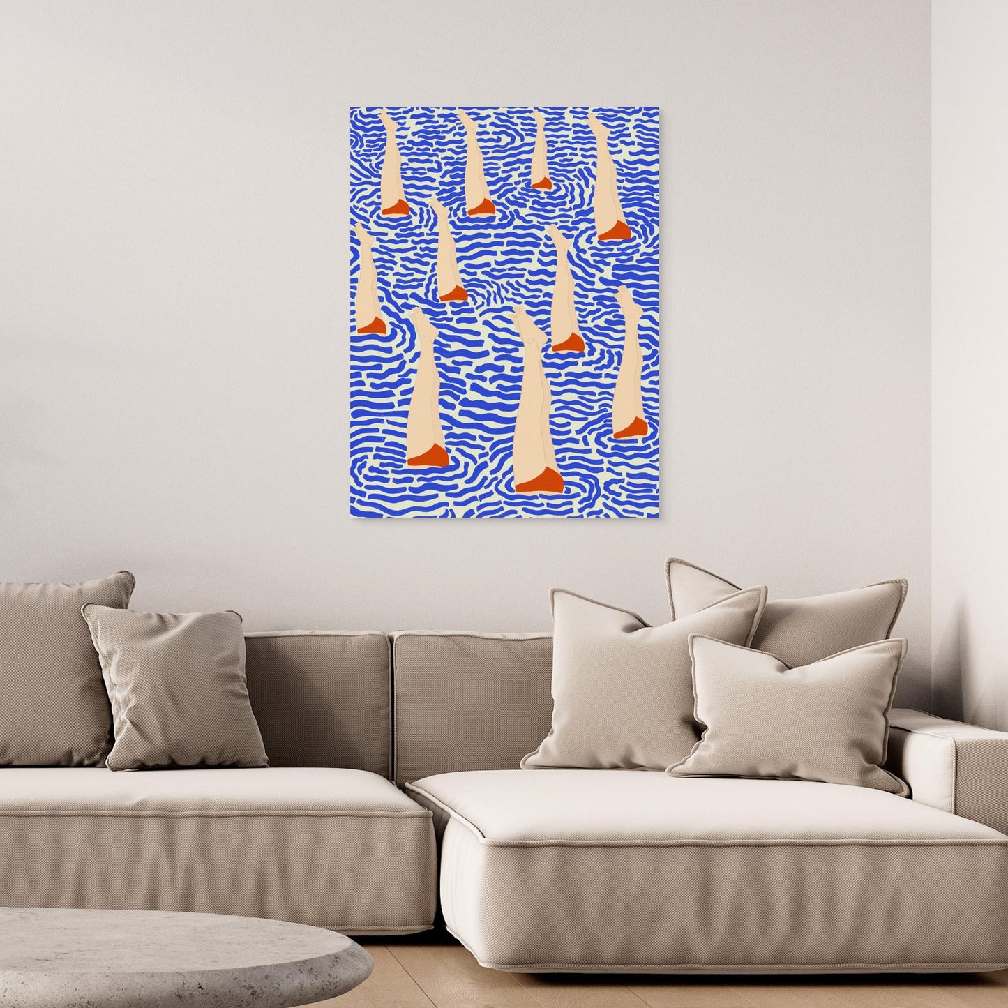 Bañistas by Jota De Jai, Canvas Art Print