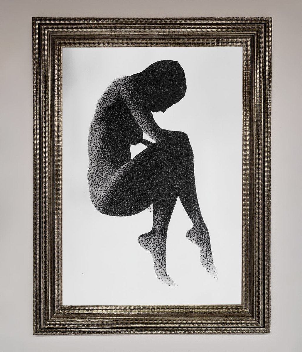 Dotted Figure Framed Poster