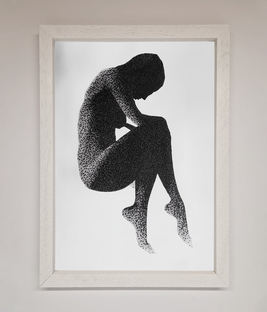 Dotted Figure Framed Poster