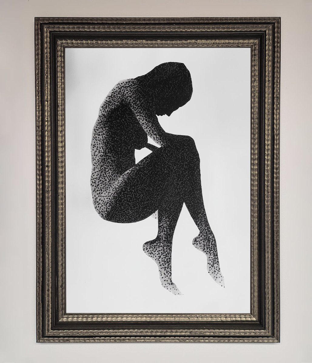 Dotted Figure Framed Poster