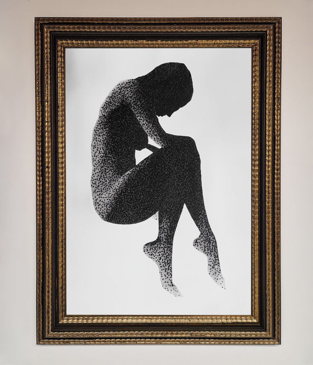 Dotted Figure Framed Poster