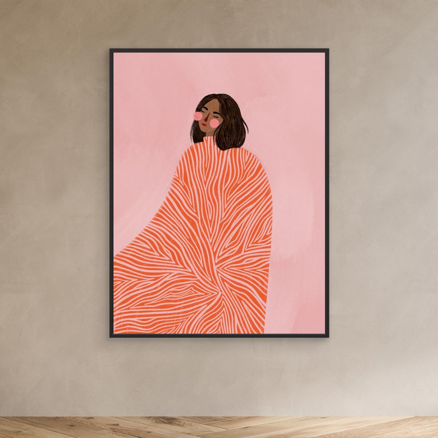 The Woman With the Swirls by Bea Müller, Canvas Art Print