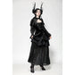 Dark in Love Onyx Romantic Gothic Velvet Lace Princess Gown