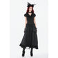 Dark in Love Courtly Cross Gem Pendant Gothic Blouse