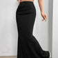 Vireous High Waisted Fishtail Long Skirt