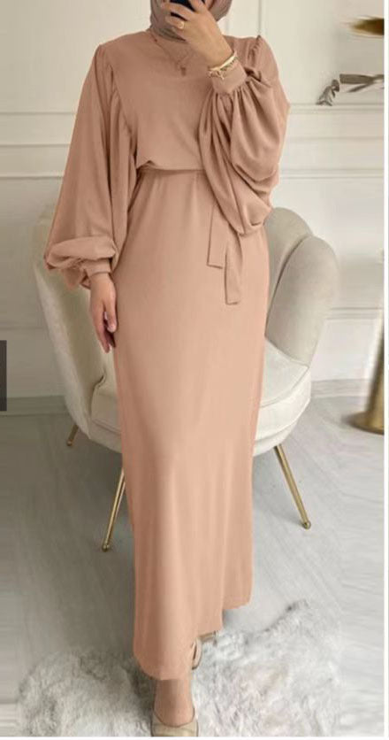 Fashion Muslimwear, Puffed Sleeve Long Dress, Abaya