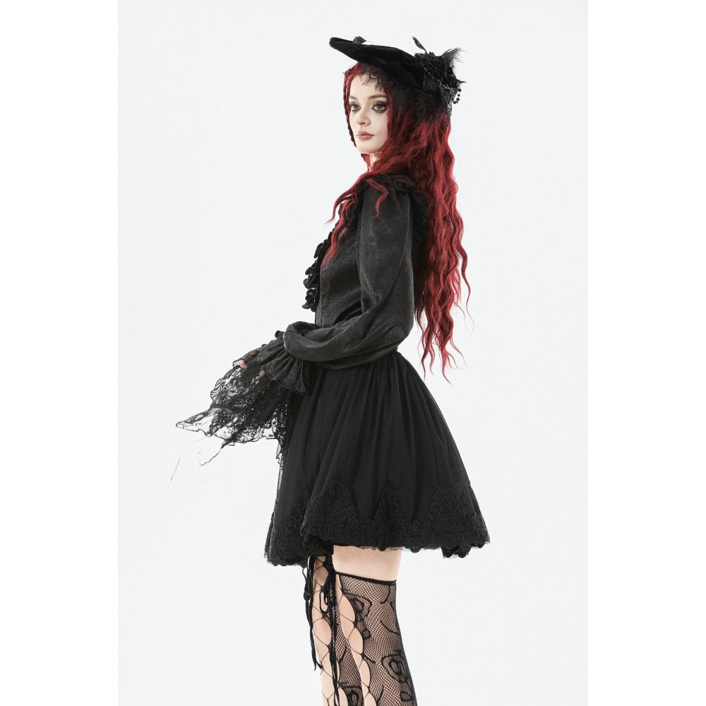 Dark in Love Bellatrix Gothic Embroidered Petticoat Skirt