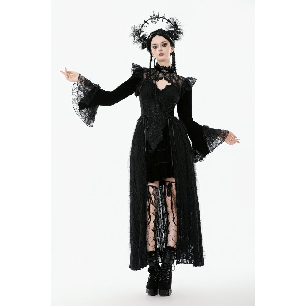 Dark in Love Erzebeth Lace Gothic Bolero Shrug in Black