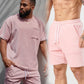 Men's Workout, Loungewear T-Shirt and Shorts Suit