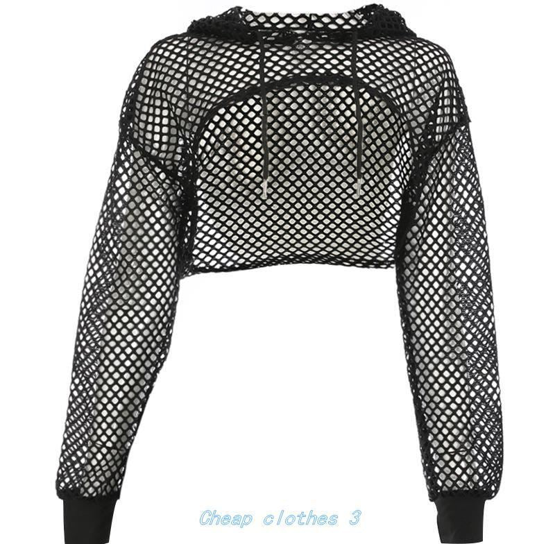 Women's Urban Style Sheer Fishhet Mesh Crop Top