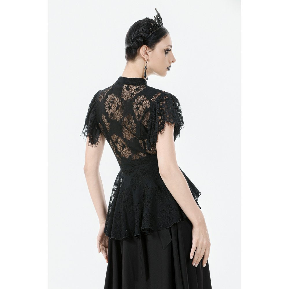 Dark in Love Ophelia Lace Corset Top in Black
