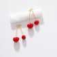 Colour Drip Glazed Cherry-Shaped Earrings