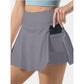 Women's Tennis Skirt, Golf Skorts Athletic High-Waist with Pockets, Workout Shorts