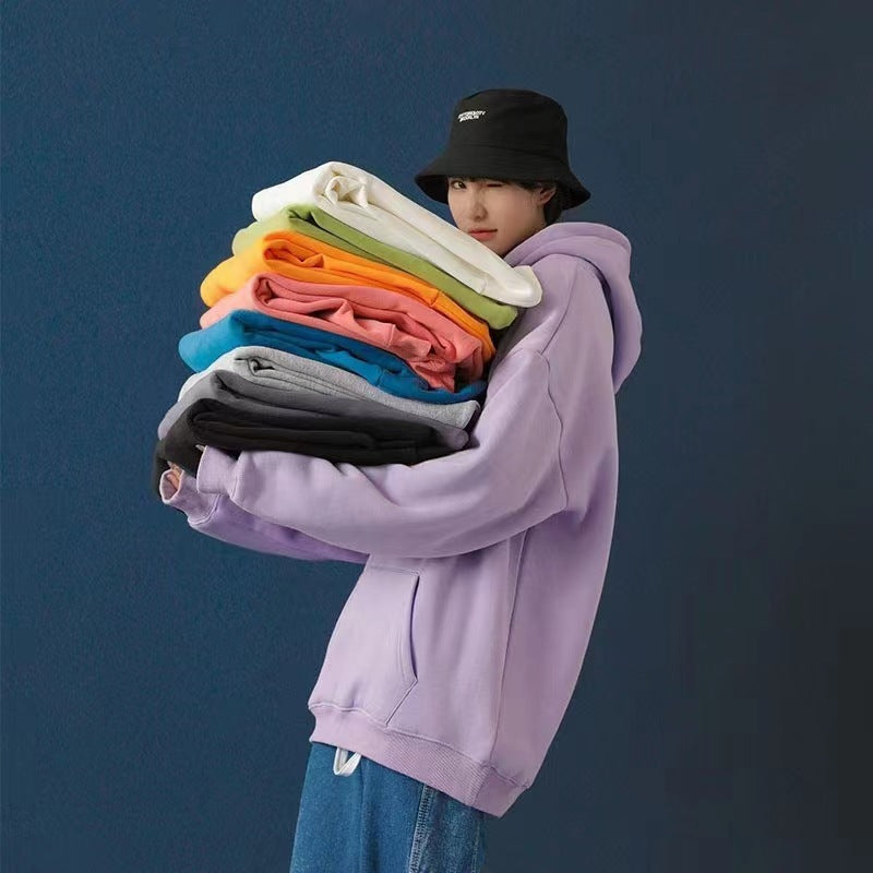 Unisex Fashion Solid Colour Large-Size Hoodie
