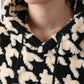 Vireous Women's Houndstooth Loose-Fit Fashion Hoodie, Plus Sizes