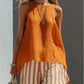 Vireous Linen Sleeveless Summer Shirt, Womens Loose-Fitting Button-Up Top