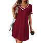Women's Tennis-Style Dress, Casual Short-Sleeve Dress, Multi Colours