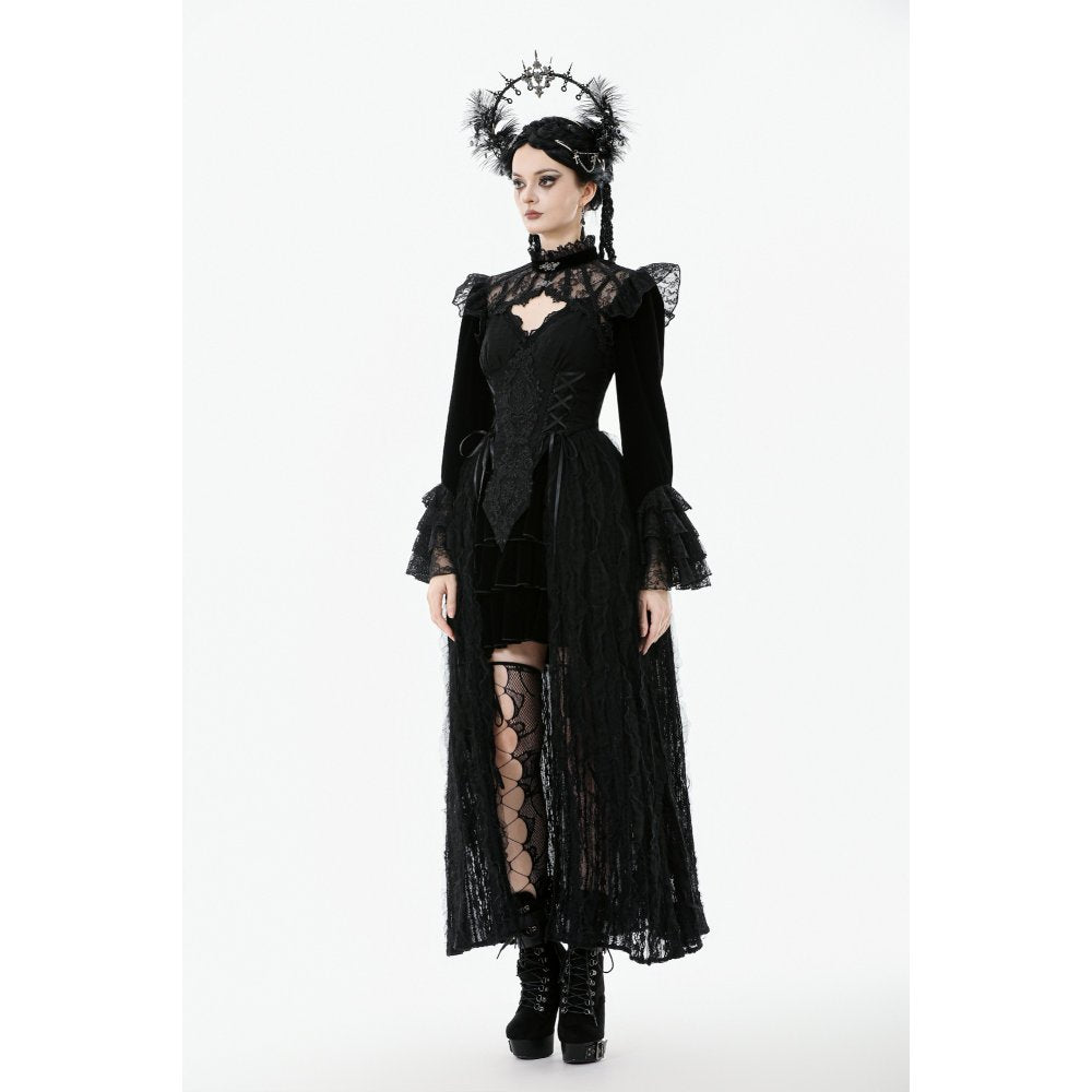 Dark in Love Erzebeth Lace Gothic Bolero Shrug in Black