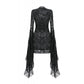Dark In Love Minerva Bell-Sleeve Lace Dress in Black