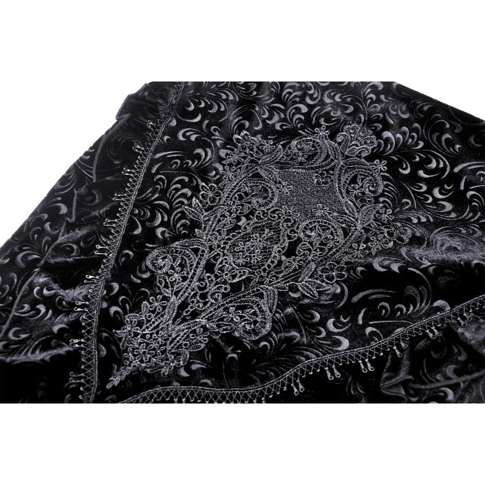 Dark In Love Zira Velvet Fishtail Midi Skirt