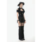 Dark in Love Seraphine Lace Off-Shoulder Goth Top in Black