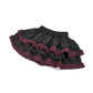 Dark in Love Black Crimson Gothic Tiered Skirt