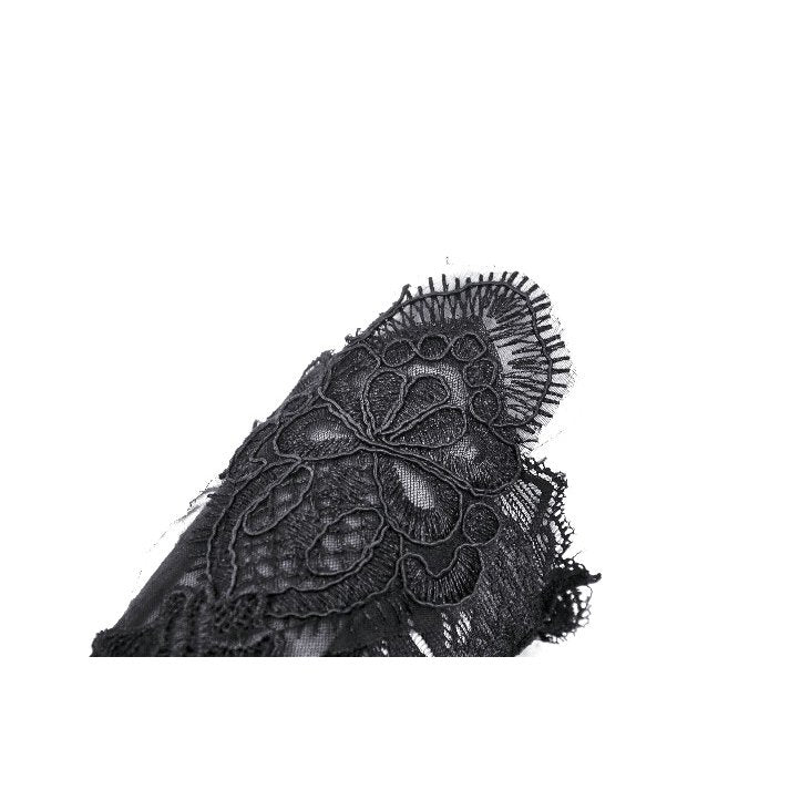 Dark in Love Ottilie Gothic Embellished Lace Fingerless Gloves