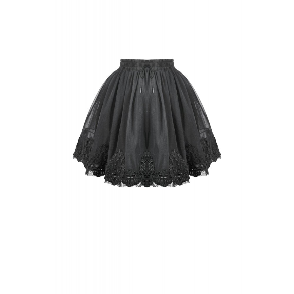 Dark in Love Bellatrix Gothic Embroidered Petticoat Skirt