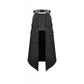 Dark in Love Punk Layered-Pocket Cutout Belted Long Skirt