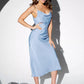 Vireous Summer Sleeveless Silk Suspender Dress, Plus Sizes