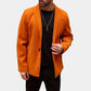 British Polo Collar Burnt Orange Wool Men's Fashion Jacket