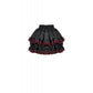 Dark in Love Black Crimson Gothic Tiered Skirt
