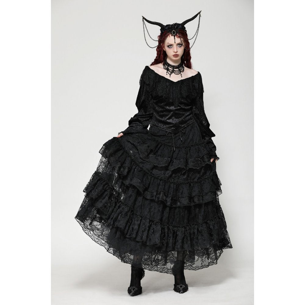 Dark in Love Cressida Gothic Princess Layered Cake Skirt