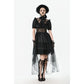 Dark in Love Evangeline Lace-Trimmed Goth Sun Hat
