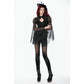 Dark in Love Gothic Velvet Mesh Patchwork Leggings