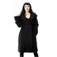 Poizen Industries Eirwen Fur-Trimmed Coat in Black